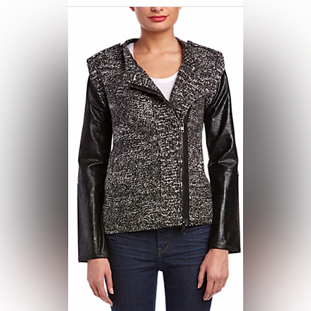 Anthropologie Twelfth Street By Cynthia Vincent Contrast Sleeve Jacket